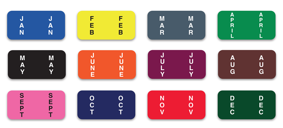 FILE RIGHT Service File Month Label