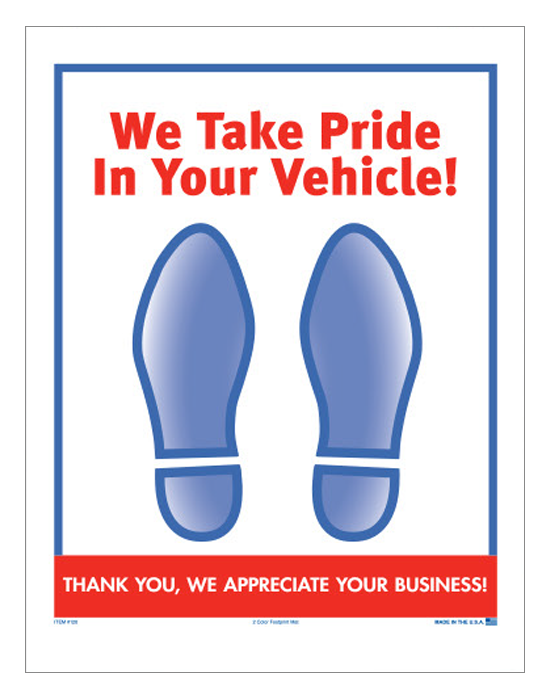 Paper Floor Mat - 2-Color Footprint