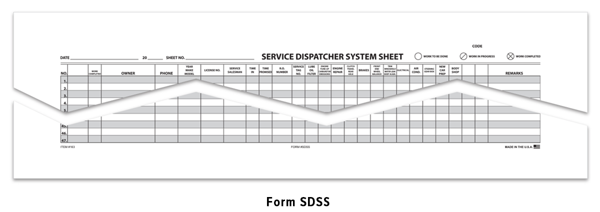 Service Dispatcher System Route Sheet (SDSS)