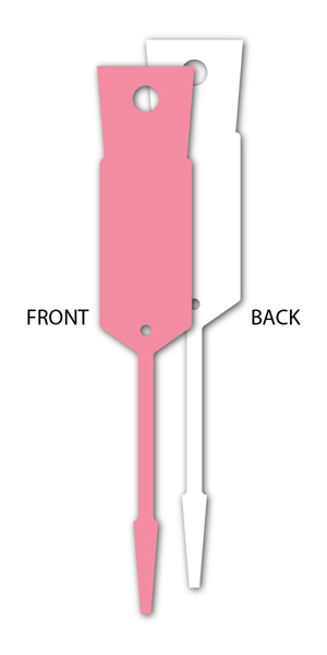 Self-Locking Service Key Tags - Pink/White