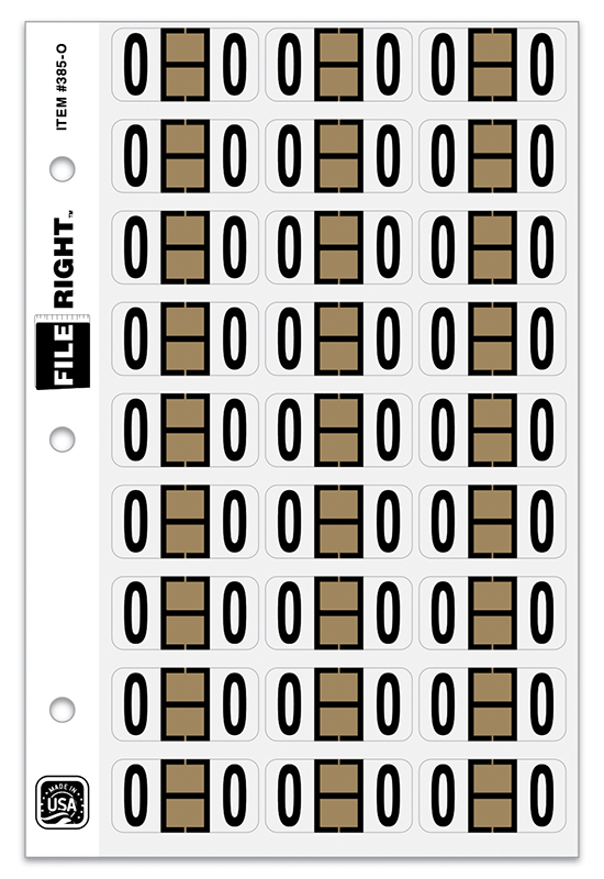FILE RIGHT Service File Alphabet Label