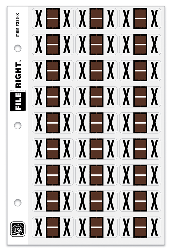 FILE RIGHT Service File Alphabet Label