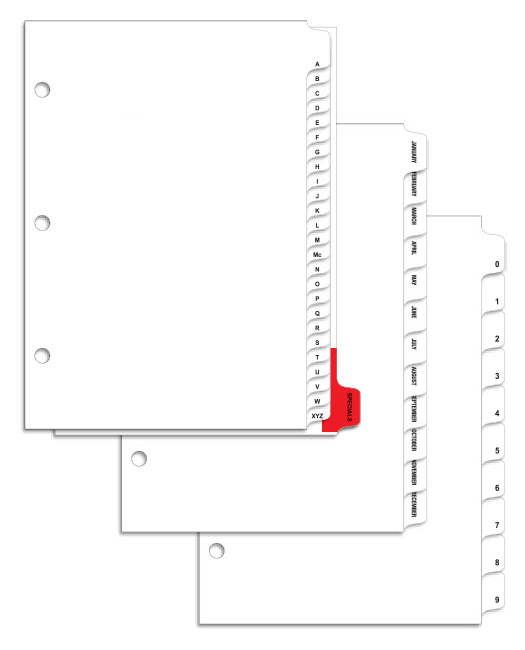 FILE RIGHT Service File Label Ringbook Divider