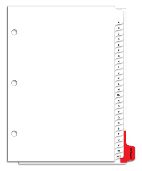 FILE RIGHT Service File Label Ringbook Divider