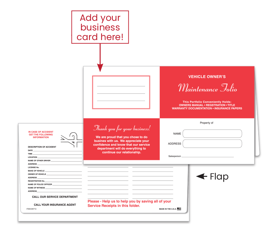 Stock Vehicle Paper Wallets