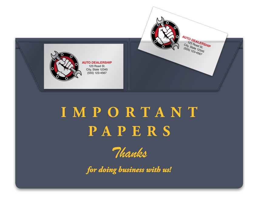 Stock Vinyl Document Wallets