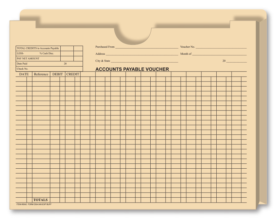 Expense Accounts Payable Voucher Jackets (Expandable)