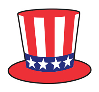Patriotic Hat Decal