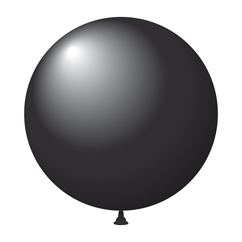 17" Latex Balloons (72 ct) - Crystal Black