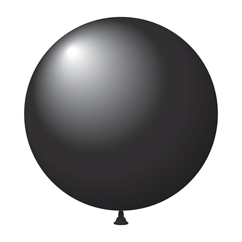 17" Jumbo Latex Balloons (72ct) - Crystal Black