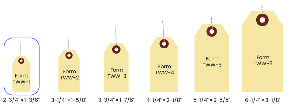 Plain Manila Tags with Wire Inserted (TWW-1)