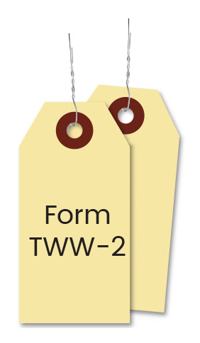 Plain Manila Tags with Wire Inserted (TWW-2)