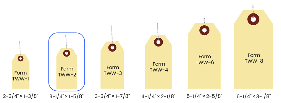 Plain Manila Tags with Wire Inserted (TWW-2)