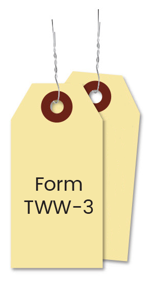 Plain Manila Tags with Wire Inserted (TWW-3)