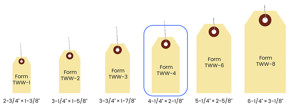 Plain Manila Tags with Wire Inserted (TWW-4)