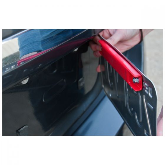 Red Vinyl Magnetic License Plate Holder