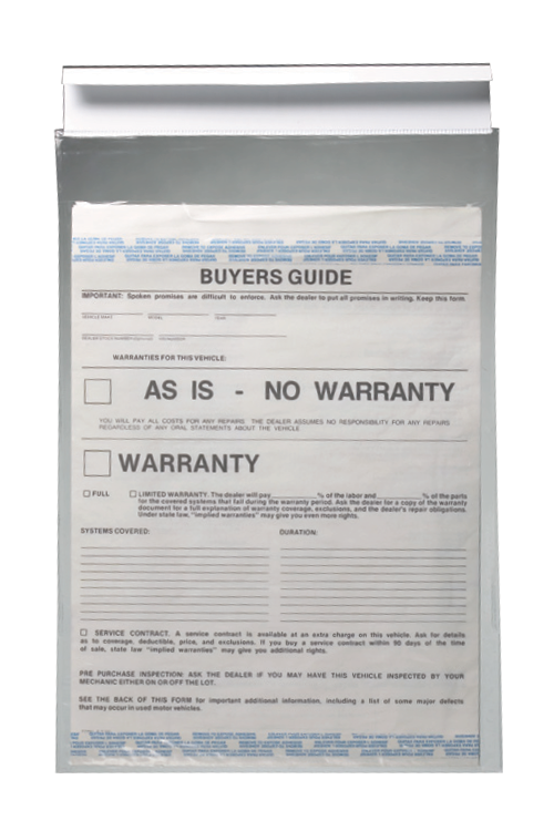 Clip-On Buyers Guide Form Holder