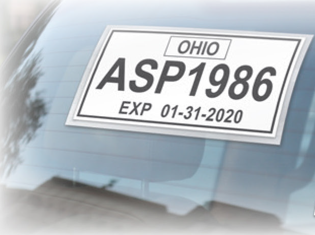 License Plate Tag Bags with Adhesive