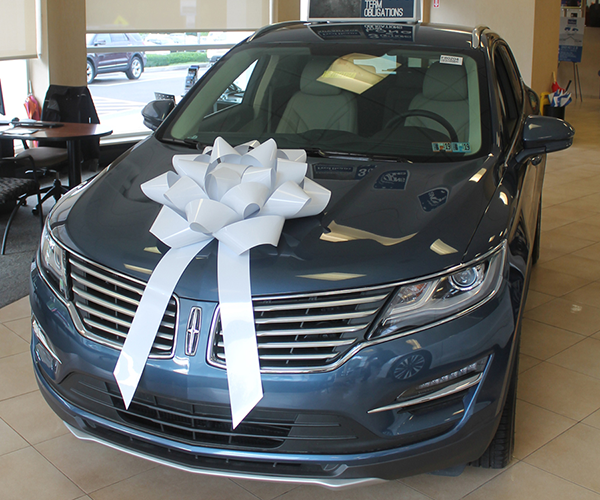 28" Big Gift Vinyl Car Bow
