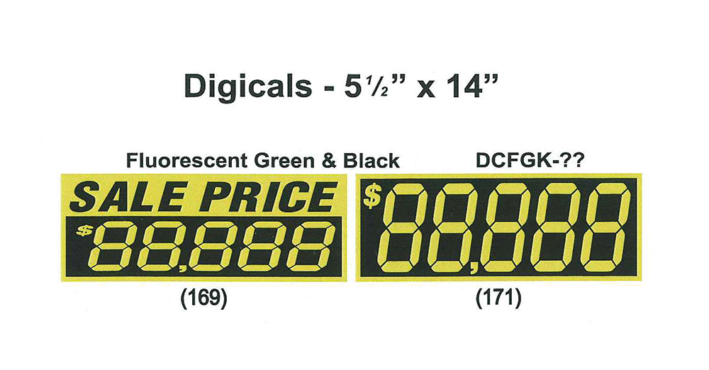 Digicals Number Decals