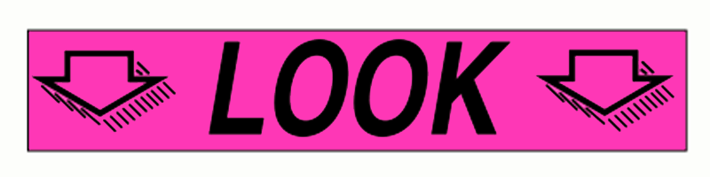 Shadow Slogan Decals - Black/Fluorescent Pink