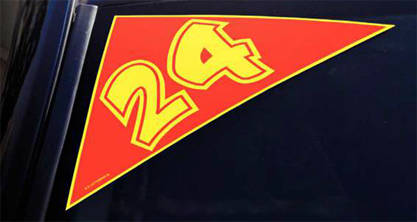 Angle Year Decals - Red/Yellow