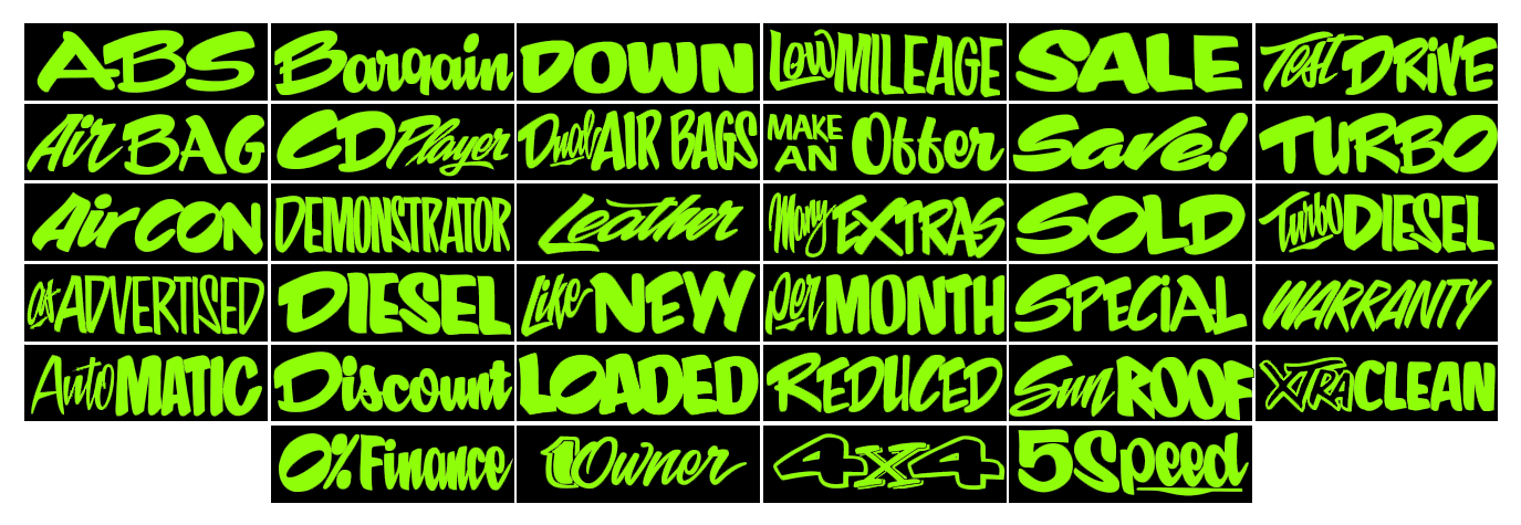 Designer Slogan Decals