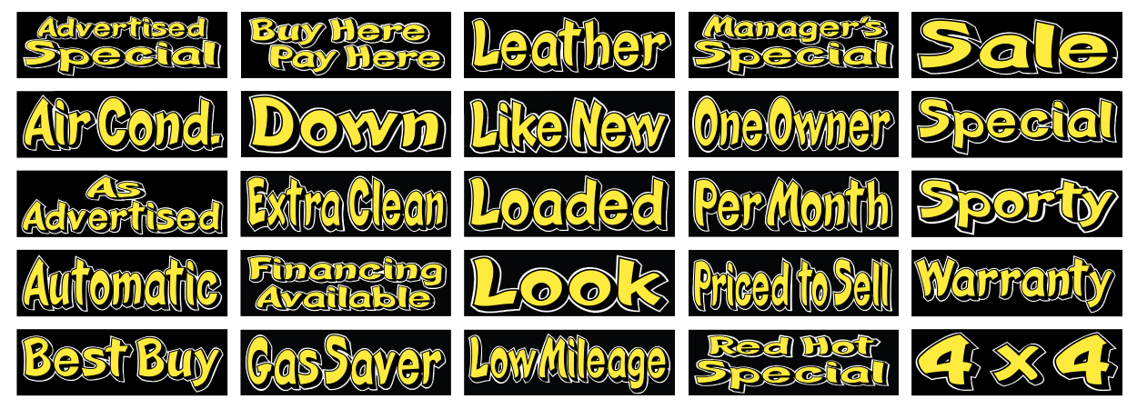 Die Cut Graphic Slogan Decals