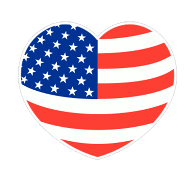 Patriotic Heart Decal