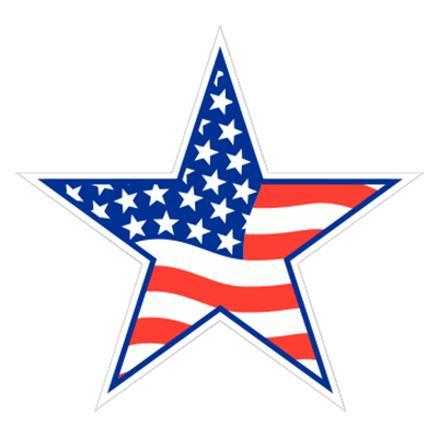 Patriotic Star Decal
