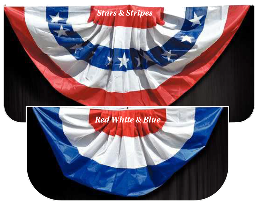 Patriotic Pleated Fans