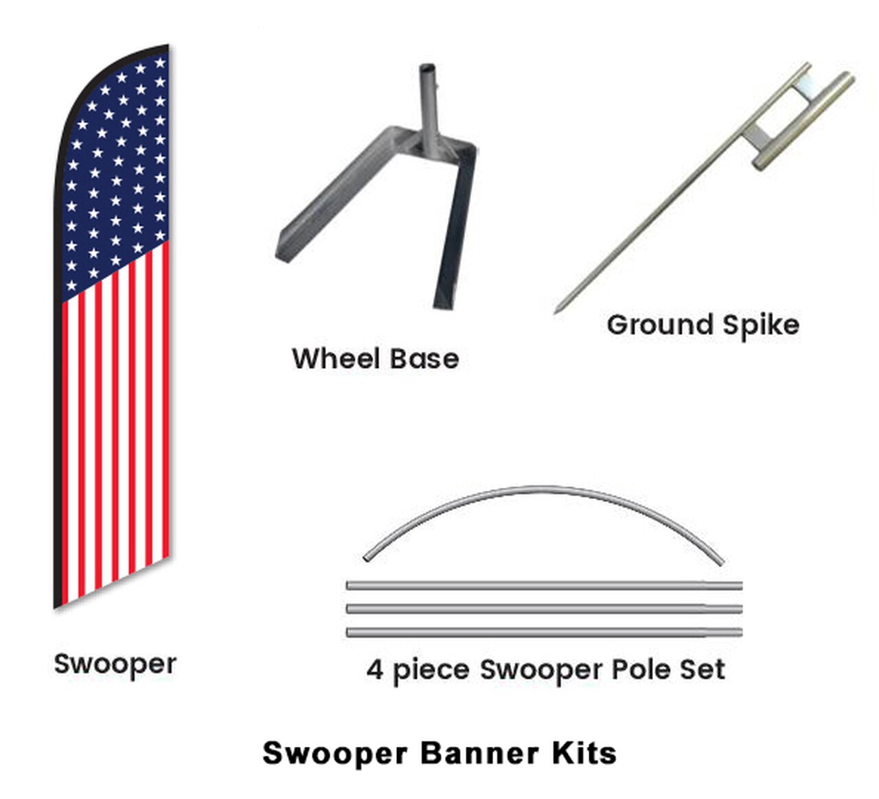 Swooper Banner Kits - Patriotic