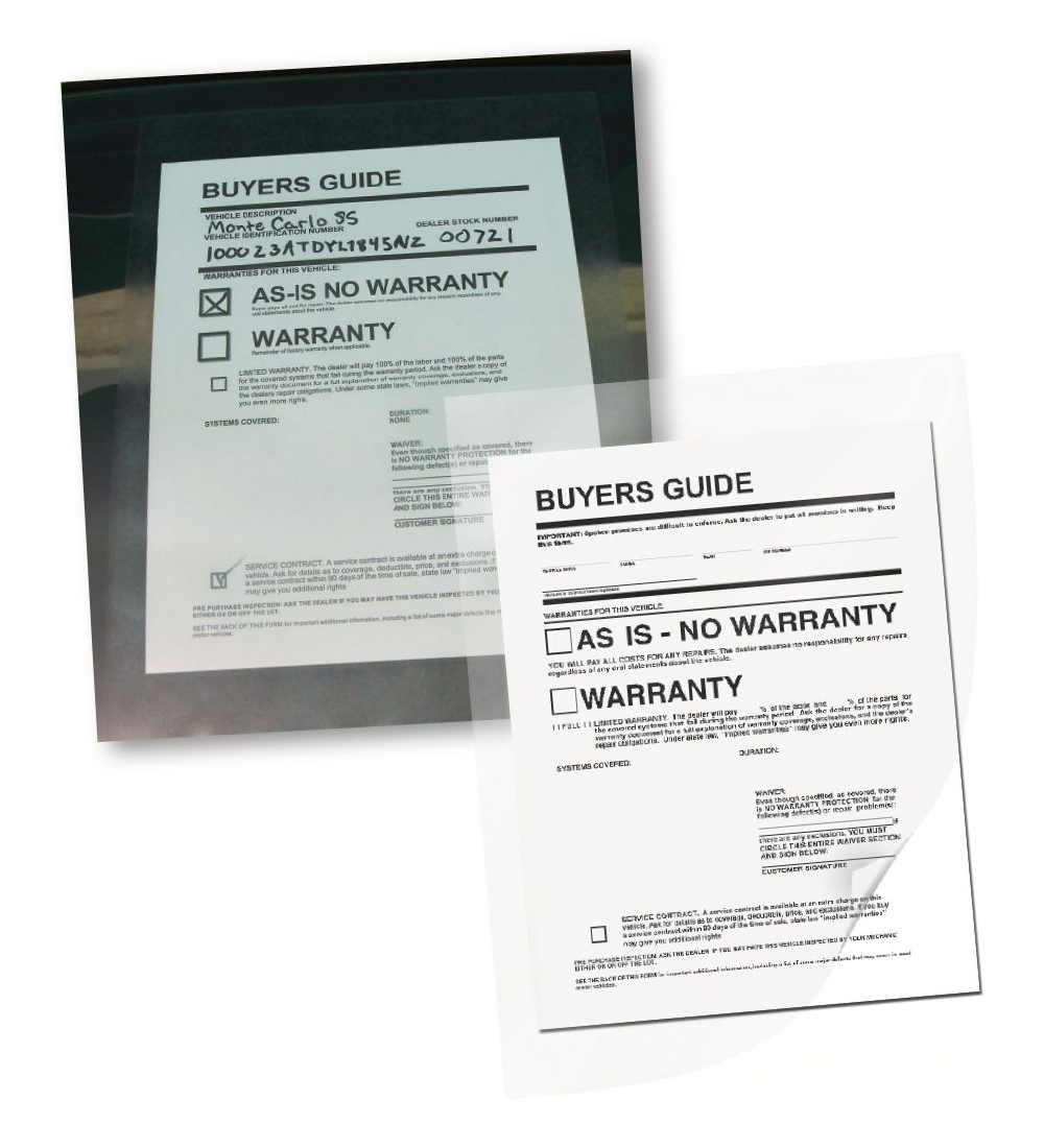 Static Cling Buyers Guide Form Holder