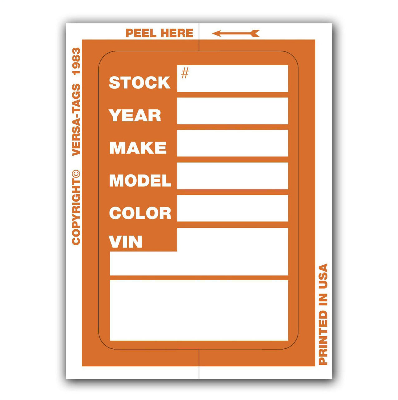 V-T Kleer-Bak Stock Stickers (V400)