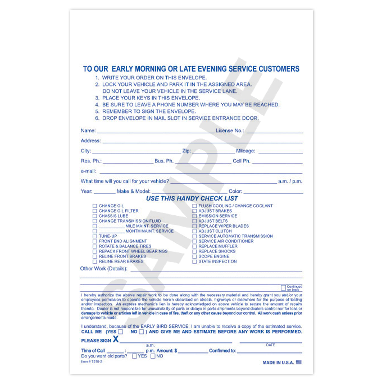 Night Drop Envelopes (101)