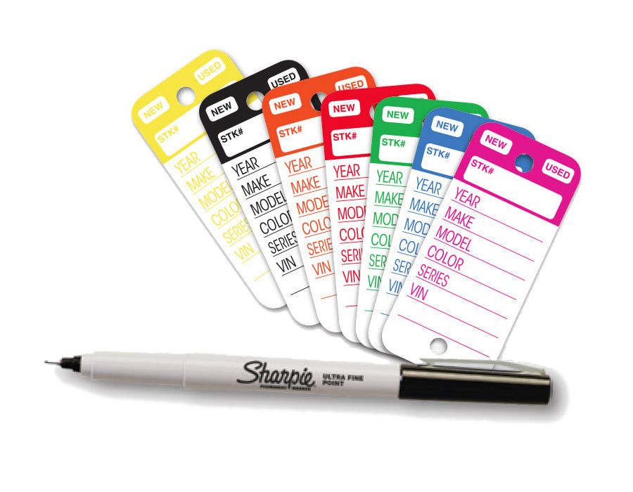 V-T Top Stripe Stock Key Tags