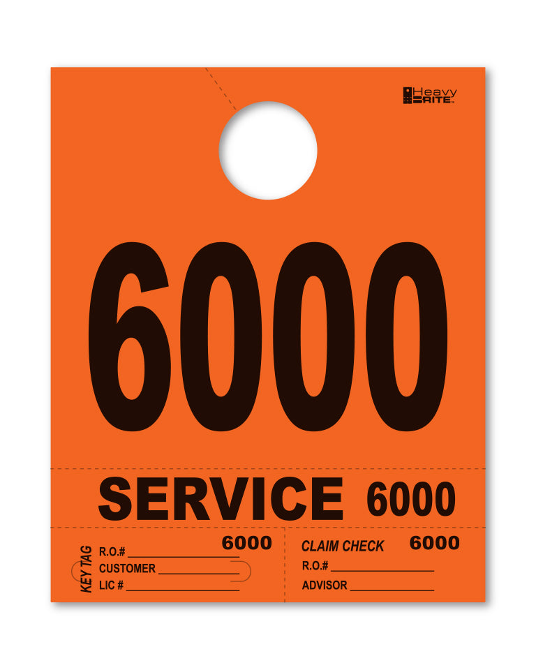 Heavy Brite 4-Part Service Dispatch Numbers (HB4P) - Orange