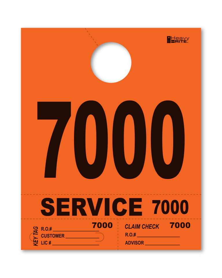 Heavy Brite 4-Part Service Dispatch Numbers (HB4P) - Orange