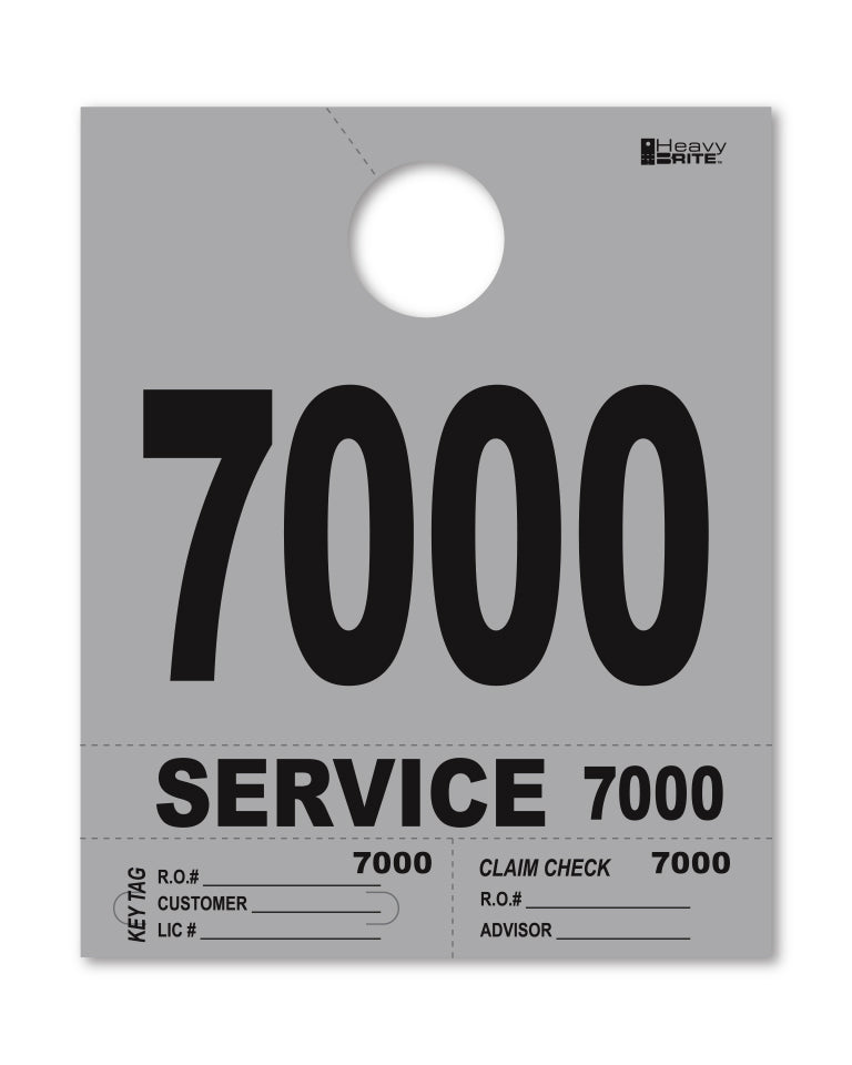 Heavy Brite 4-Part Service Dispatch Numbers (HB4P) - Gray
