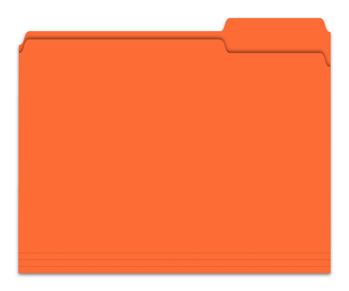 FILE RIGHT 3 Tab File Folders - Assorted Colors