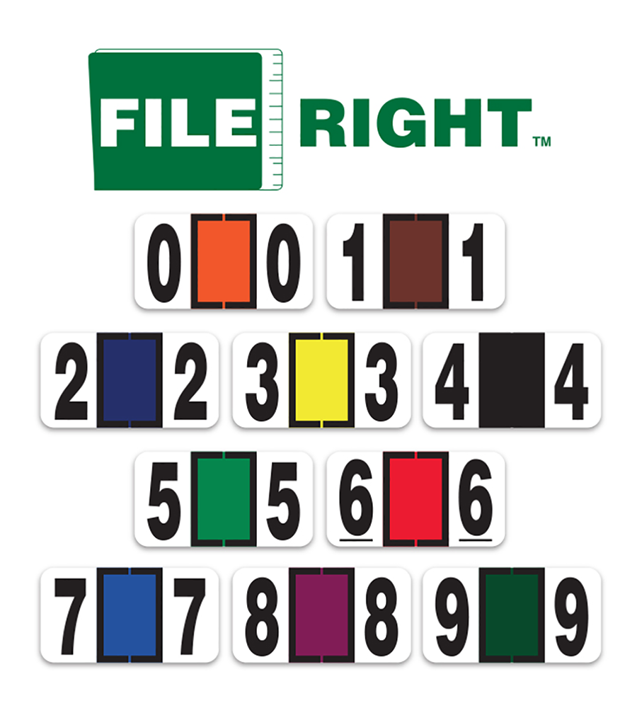 FILE RIGHT Service File Number Label (Roll)