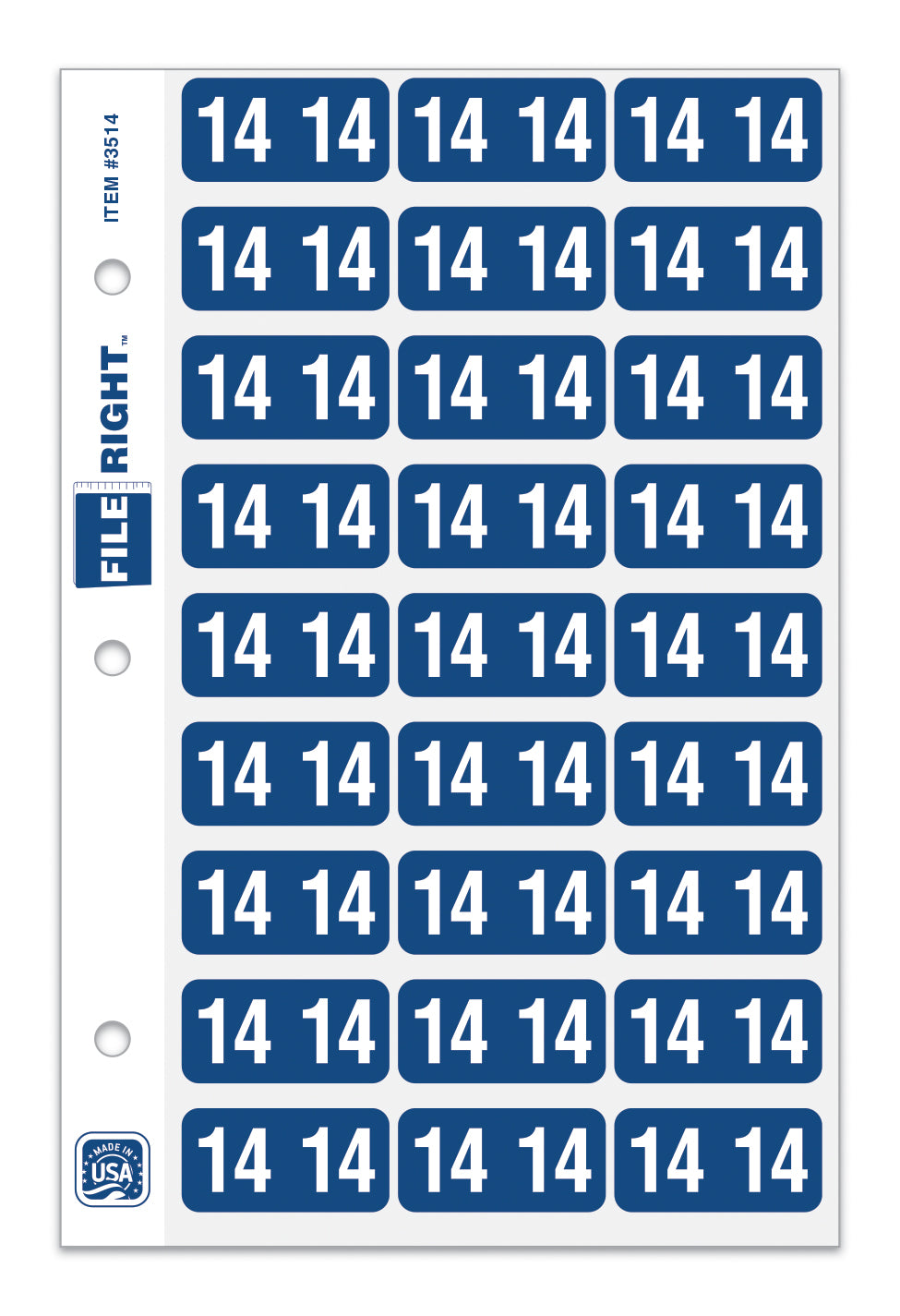 FILE RIGHT Service File Year Labels (Ringbook)