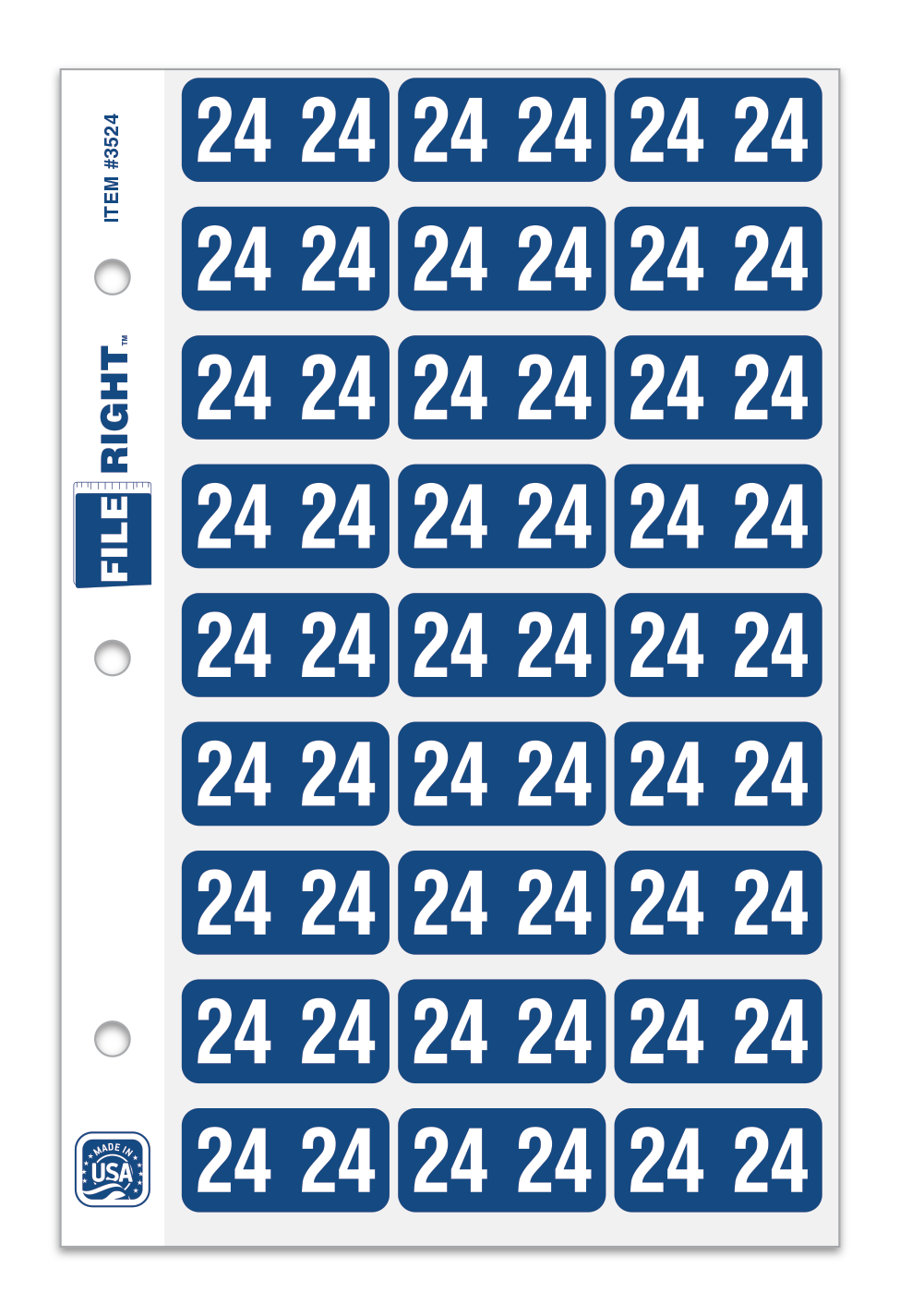FILE RIGHT Service File Year Labels (Ringbook)