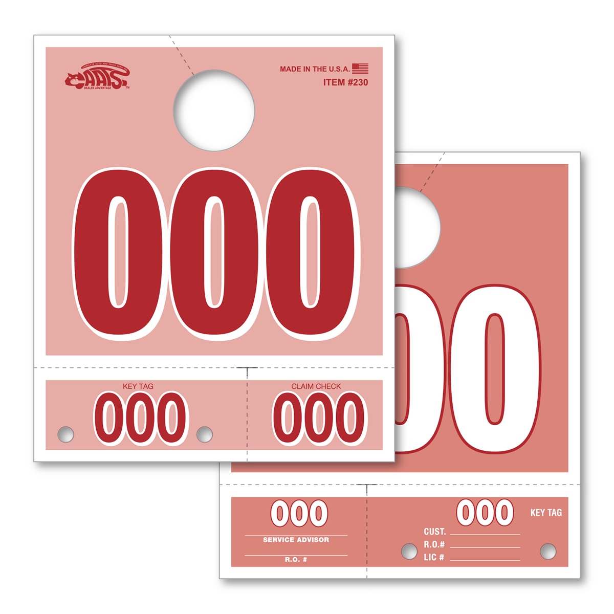 CAATS Colored Dispatch Numbers 3-Digit (3D-NR)