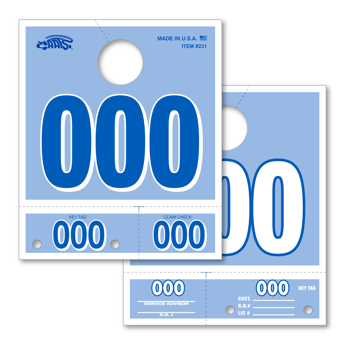 CAATS Colored Dispatch Numbers 3-Digit (3D-NR)