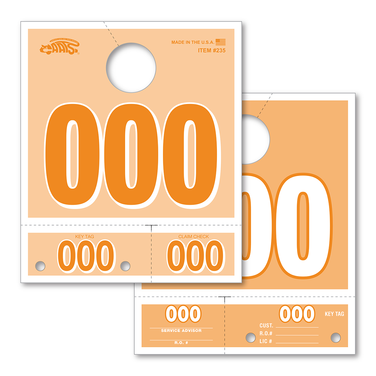 CAATS Colored Dispatch Numbers 3-Digit (3D-NR)