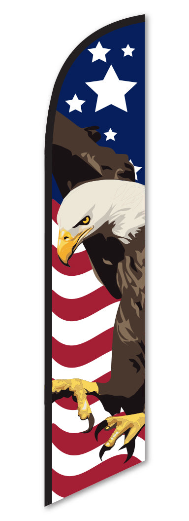 Swooper Banner Kit - American Flag with Eagle