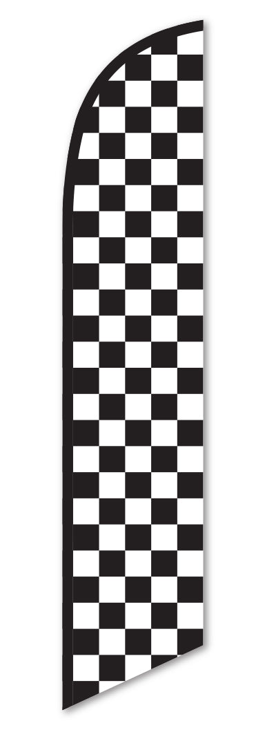 Swooper Banner Kit - Checkered Flag (Black/White)