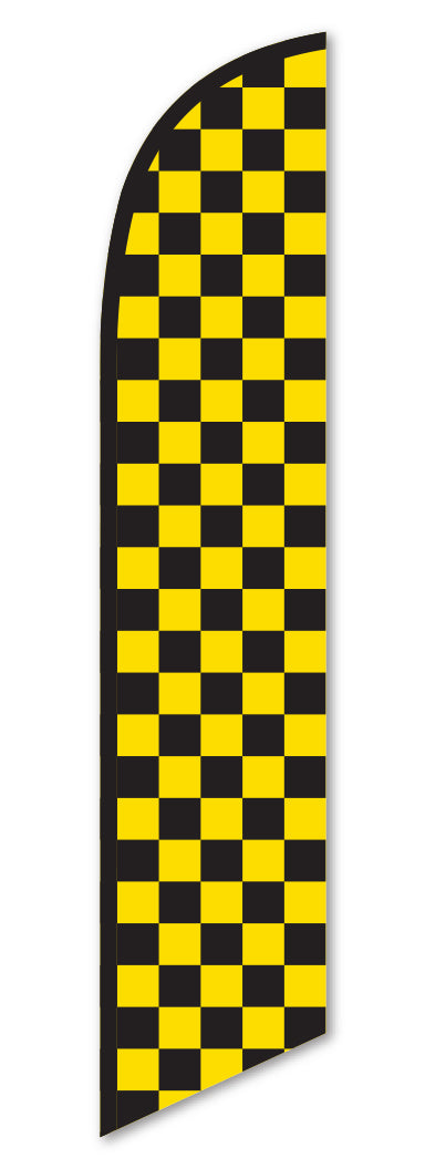 Swooper Banner Kit - Checkered Flag (Black/Yellow)
