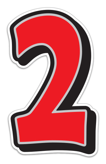 16" Giant Magnetic Numbers - Red/Grey